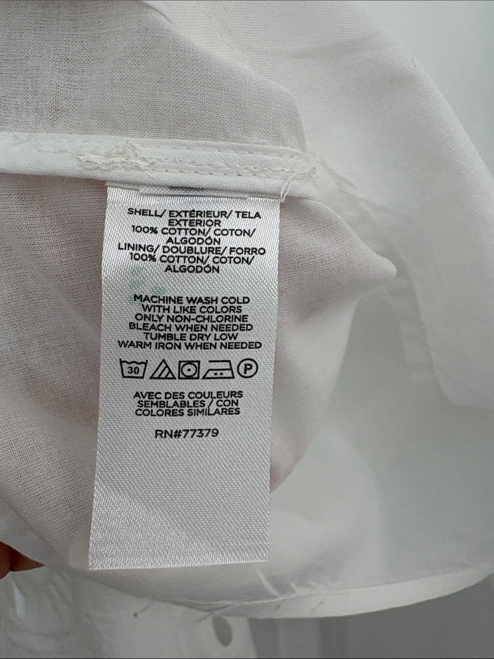 Ann Taylor 100% Cotton White Eyelet Tie-Front Top with Cami - Picture 9 of 9